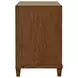 Novalie Provincial Brown Oak Soft Close 2 Drawer Side Table With Fluted Drawer Fronts