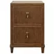 Novalie Provincial Brown Oak Soft Close 2 Drawer Side Table With Fluted Drawer Fronts