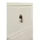 Novalie Matte Antique White Lacquer Soft Close 2 Drawer Side Table With Fluted Drawer Fronts