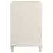 Novalie Matte Antique White Lacquer Soft Close 2 Drawer Side Table With Fluted Drawer Fronts