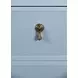 Novalie Matte Light Blue Lacquer Soft Close 2 Drawer Side Table With Fluted Drawer Fronts