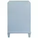 Novalie Matte Light Blue Lacquer Soft Close 2 Drawer Side Table With Fluted Drawer Fronts