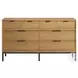 Newport Natural Oak 8 Drawer Dresser
