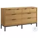 Newport Natural Oak 8 Drawer Dresser