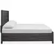Meadowrise Raisin Black King Storage Panel Bed