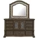 Durango Willadeene Brown 9 Drawer Dresser with Arched Mirror