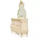Platine de Royale Champagne 12 Drawer Dresser and Rectangular Mirror
