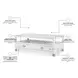 Point Breeze Fresh White and Soft Gray Glaze Rectangular Cocktail Table with Casters