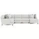Mila Beige 5 Piece Modular Sectional with RAF Chaise and Pillows
