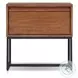 Levi Teak Brown 1 Drawer Nightstand