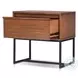 Levi Teak Brown 1 Drawer Nightstand