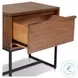 Levi Teak Brown 1 Drawer Nightstand