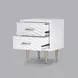 Trixie White and Gold 2 Drawer Nightstand