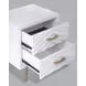 Trixie White and Gold 2 Drawer Nightstand