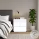 Luca White 2 Drawer Nightstand