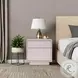 Danica White Wash 2 Drawer Nightstand