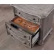 B01623 Gray 3 Drawer Nightstand with USB Charging and LED