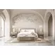 Loggia Aria and Beige Performance Fabric King Upholstered Shelter Bed