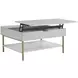 Whitman White And Champagne Rectangular Lift Top Cocktail Table