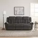 Nutmeg Charcoal Gray 88" Double Reclining Sofa