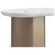 Verge Bronze Metallic and White Marble Top Chairside Table