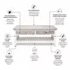 Island Haven Dapple Grey and Blanc Rectangular Coffee Table