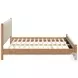 Hadi Beige And Natural King Upholstered Panel Bed