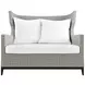 Captiva White Performance Fabric Outdoor Lounge Chair with Pillows