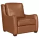 Channing Renaissance Cinnamon Leather Upholstered Accent Chair with Nailhead Trim Set of 2