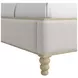 Haven Sundrenched Oak and Ivory King Upholstered Panel Bed