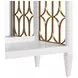 Eave Uplifting White Etagere with 4 Shelves