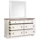Crownfall Whisper White and Cerused Nutmeg Panel Bedroom Set