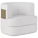 Cassat White 360 Degree Swivel Chair