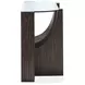 Beckham Rustic Tavern D Shaped Glass Top Sofa Table