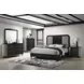 Skyline Onyx and Gray Upholstered Panel Bedroom Set