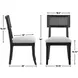 Colvin Black Cane Side Chair Set of 2