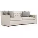 Candace Beige 96" Sofa with Nailhead Trim