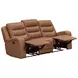 Napa Wrangler Clay Leather Triple Reclining Living Room Set