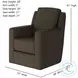 Diva Journey Toffee Swivel Glider