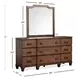 Canehurst Spiced Rum 9 Drawer Dresser with Arched Mirror