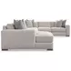 Drew Cream 6 Piece Modular Sectional with LAF Chaise and Pillows