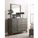 Cascade Sable 4 Drawer Door Garrison Bureau with Rectangular Landscape Mirror