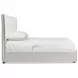 Highland Park Morel and Beige Queen Upholstered Storage Panel Sawyer Bed