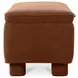 Ichigo Deep Orange Upholstered Storage Bed Bench