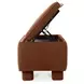 Ichigo Deep Orange Upholstered Storage Bed Bench