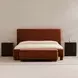 Ichigo Deep Orange Upholstered Storage Bed Bench
