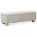 Ichigo Light Gray Upholstered Storage Bed Bench