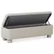 Ichigo Light Gray Upholstered Storage Bed Bench