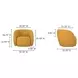 Rae Deep Yellow Upholstered Outdoor Accent Chair