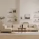 June Oatmeal Performance Fabric 70" Sofa